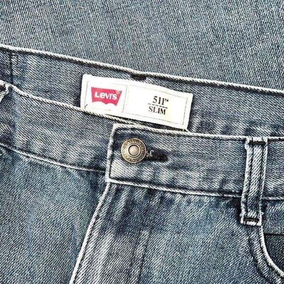 Levi’s 511 Slim Boys Size 16 Regular 28 x 28 Blue Cotton Slim Fit Denim Jeans - Picture 7 of 8